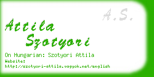 attila szotyori business card